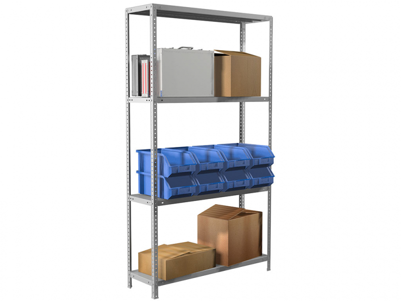 Стеллаж металлический MS Standart 185/100x40/4, купить в Сыктывкаре