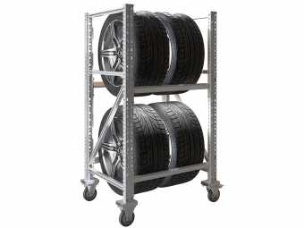 Стеллаж MS Pro 1350/781x606 передвижной для хранения 4 шин, купить в Сыктывкаре